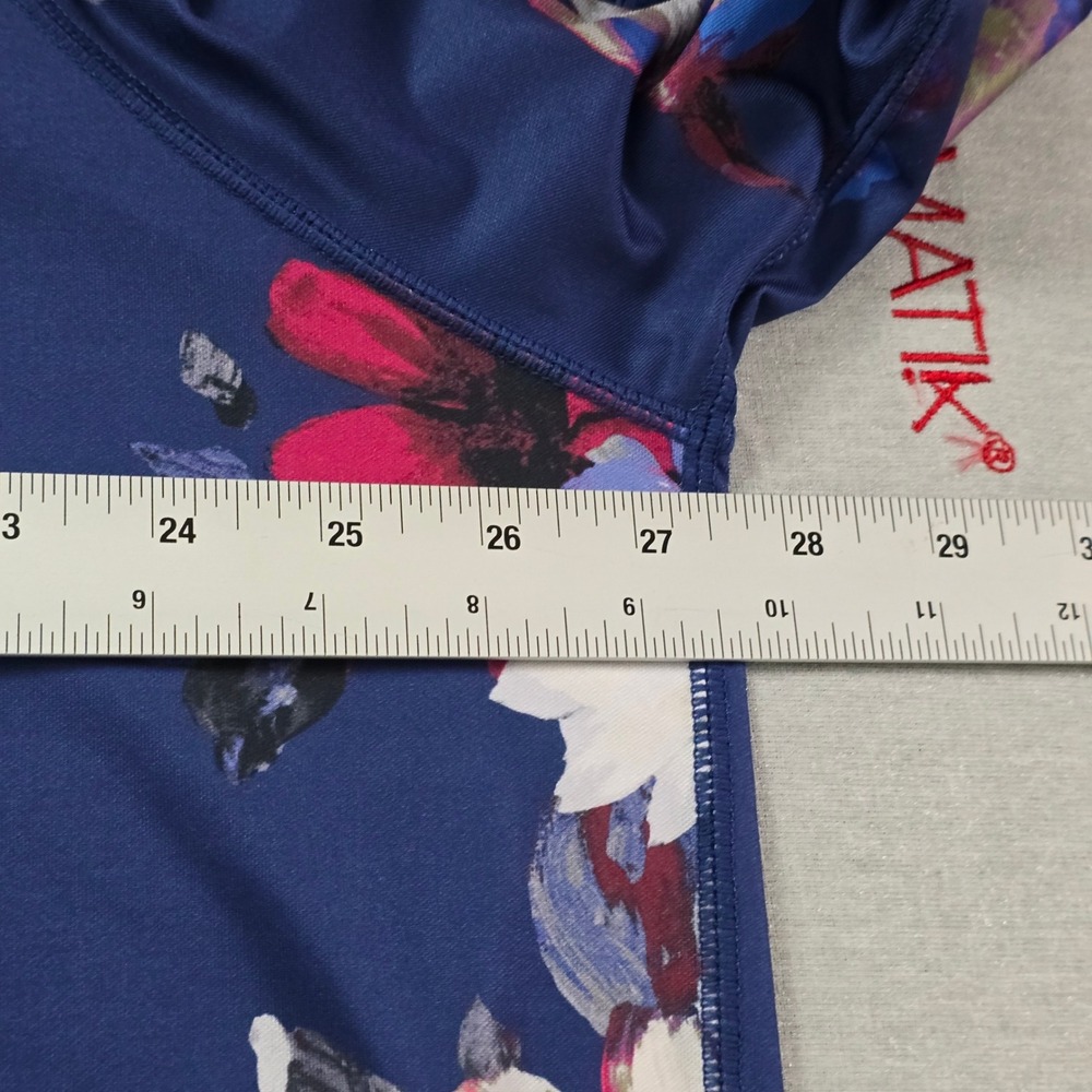 Tommy Bahama IslandZone Polo Women 3XL Navy Floral Short Sleeve Shirt Tropical - Picture 7 of 11